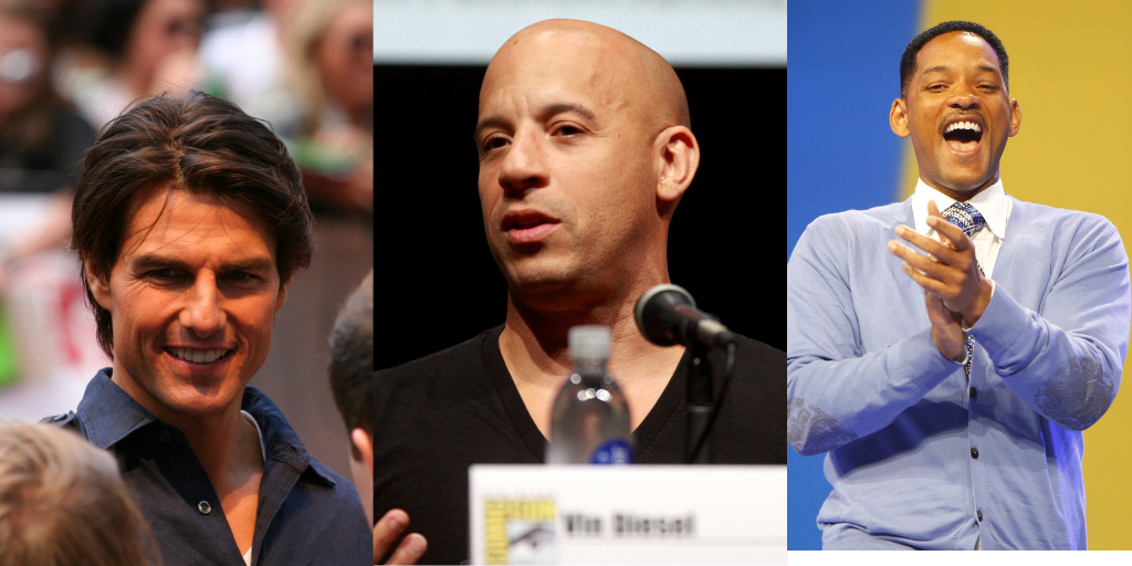 famosos en Colombia, Vin diesel, Tom cruise, Will Smith