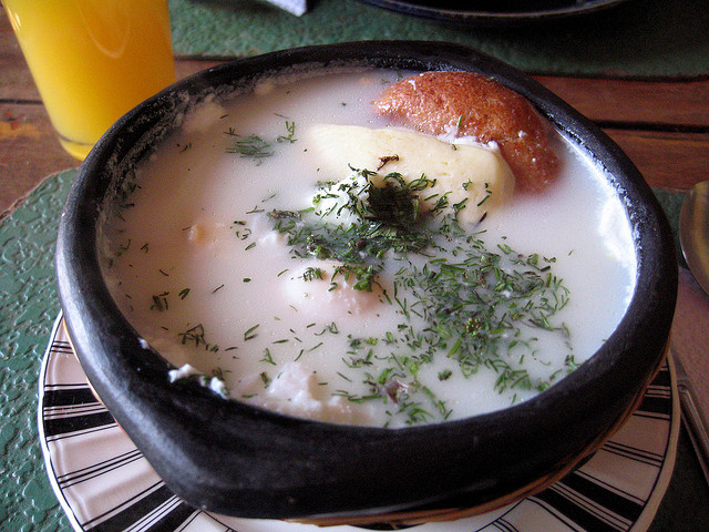 Colombian food, colombian soups, changua