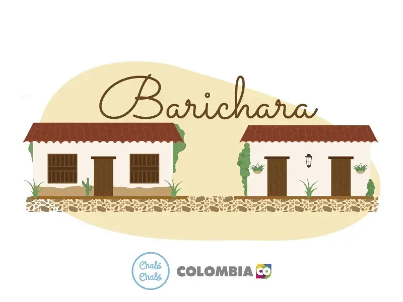 Casas coloniales blancas típicas de Barichara