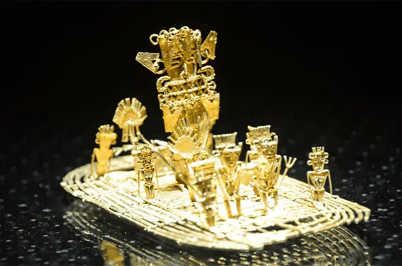 ‘Muisca Gold Raft’ craftsmanship at Gold Museum in Bogotá
