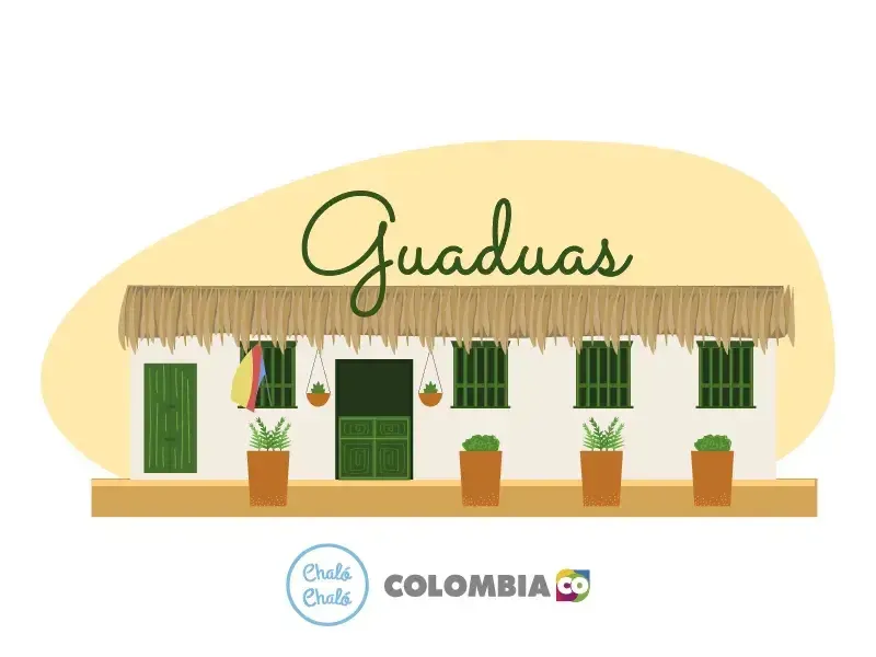 Casas coloniales en el pueblo de Guaduas