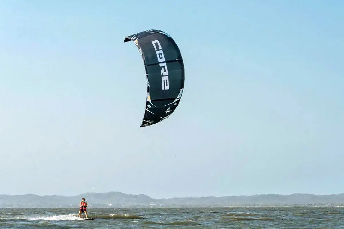 Person kitesurfing in Cartagena
