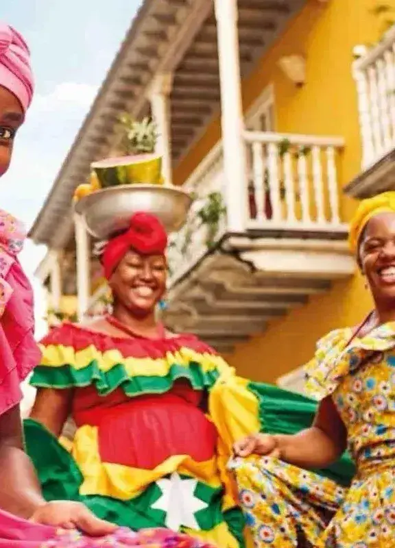 Palenquera woman dancing Palenquera woman dancing