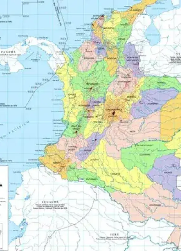 Political map of Colombia Political map of Colombia