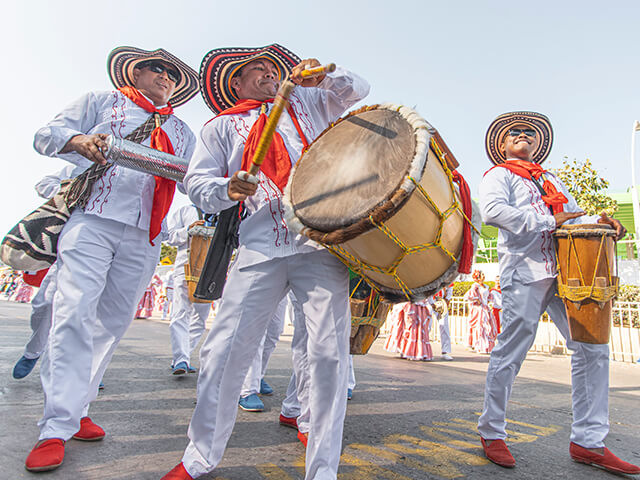 Tamboreros. Foto cortesía de Carnaval de Barranquilla SAS. 
