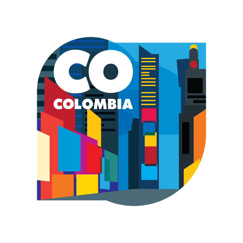 logo de marca país con modificación ilustrando times square y el fondo blanco, Times Square, Colombia, times square new york