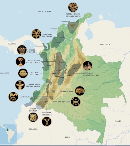 Regiones orfebres de Colombia.