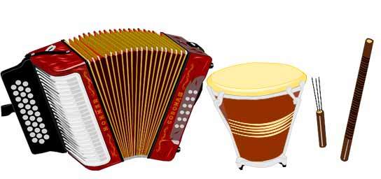 Instrumentos musicales del vallenato, genero musical, Colombia es Encanto, acordeón, tambor, guacharaca