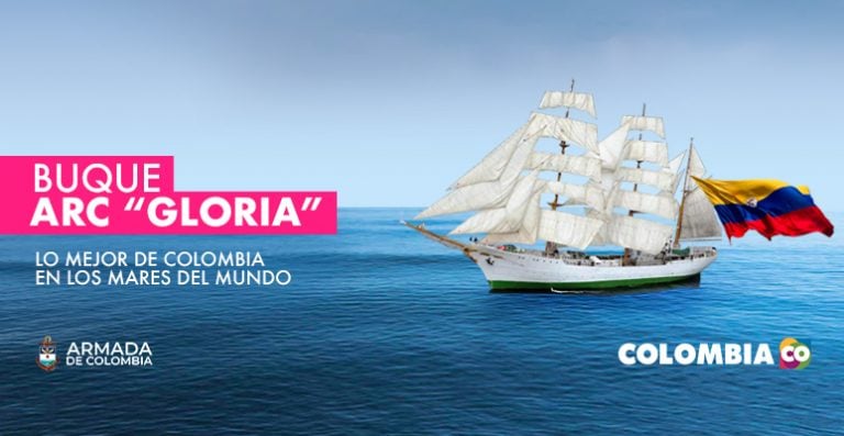 El Buque Gloria inicia su itinerario 2021 – Imagen del Buque Gloria navegando y recorriendo el mundo | Marca País Colombia