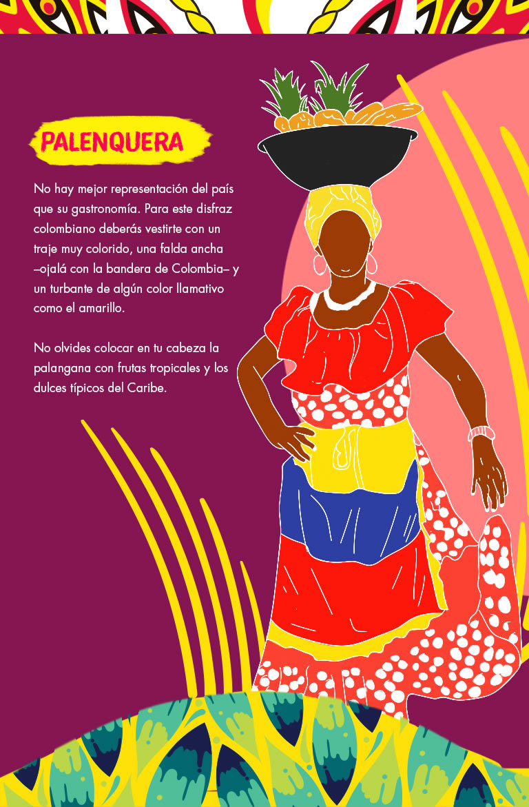 Disfraz colombiano de palequera - Hallowen