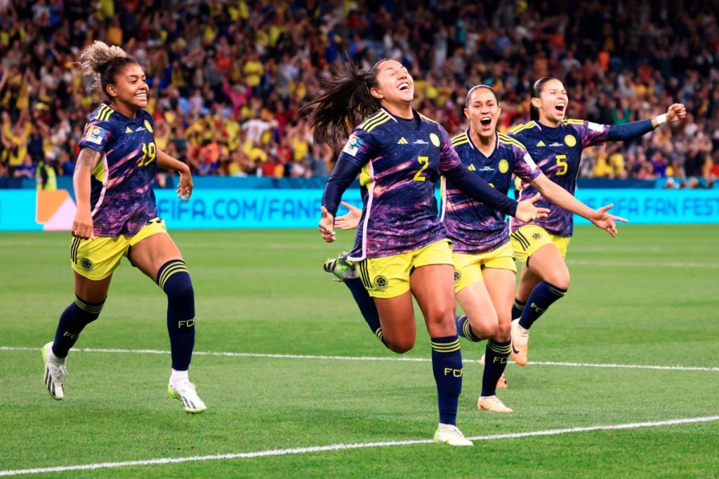 Selección Colombia Femenina Celebrando un gol en el Mundial de Fútbol. Cortesía Federación Colombiana de Fútbol
